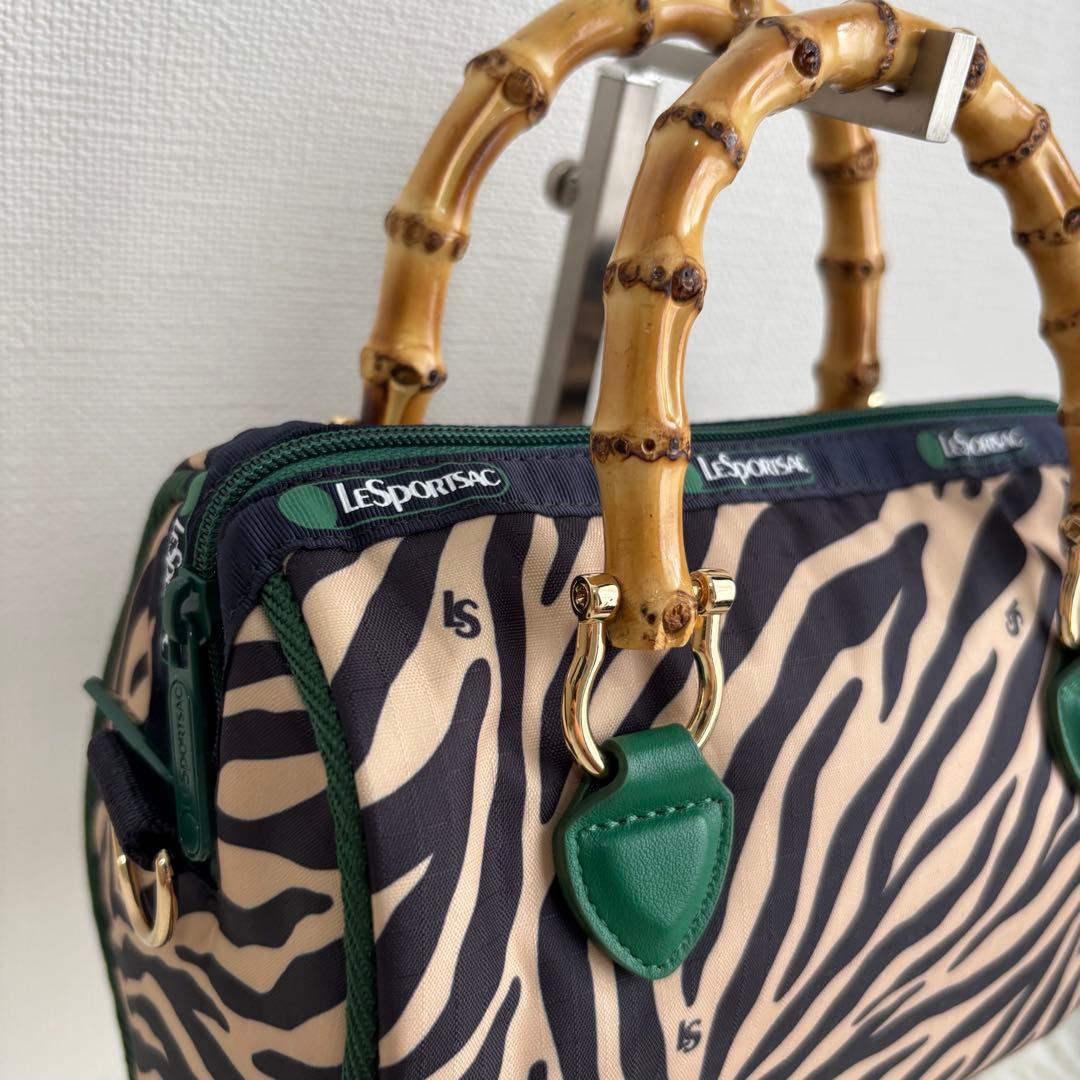 【極美品】LeSportsac アトリエ ゼブラ柄 ミニボストンバッグ