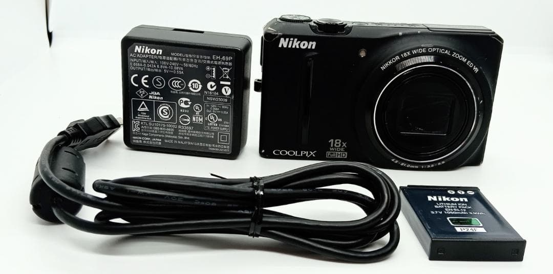 NikonCoolpix S910012.1Mp18x Zoom 黒充電器付き