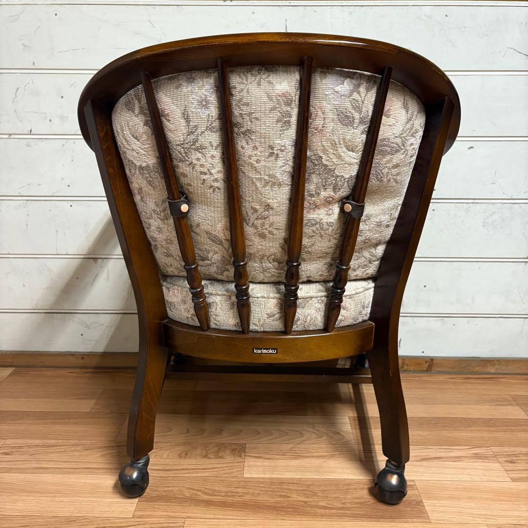 karimoku アームチェア　キャスター付き　コロニアル　2/4