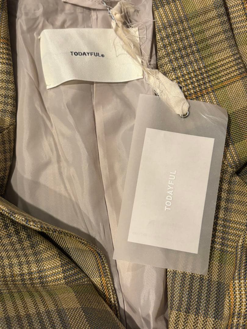p*中様 TODAYFUL トゥデイフル チェックオーバージャケット