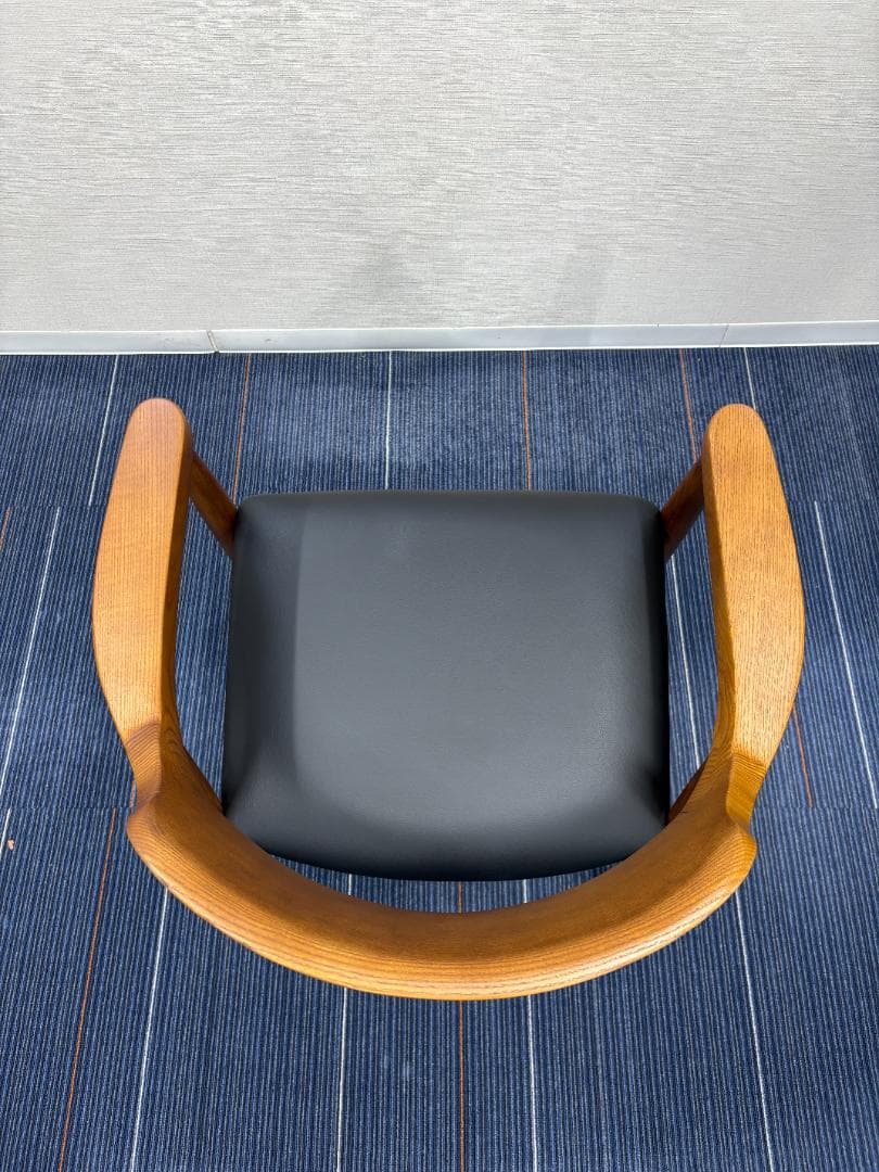 ブラウン アームチェア ダイニングチェア（４脚セット）