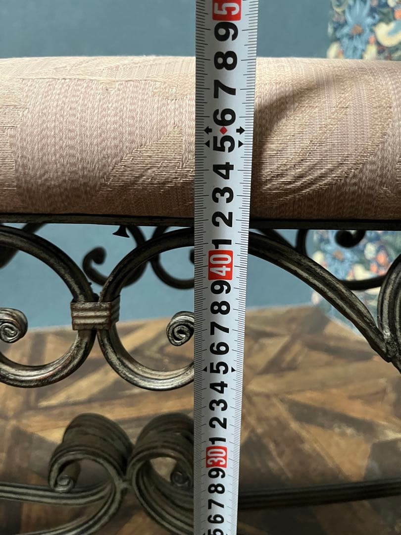 ロング スツール ベンチ 椅子 アイアン 猫脚 インテリア アンティーク