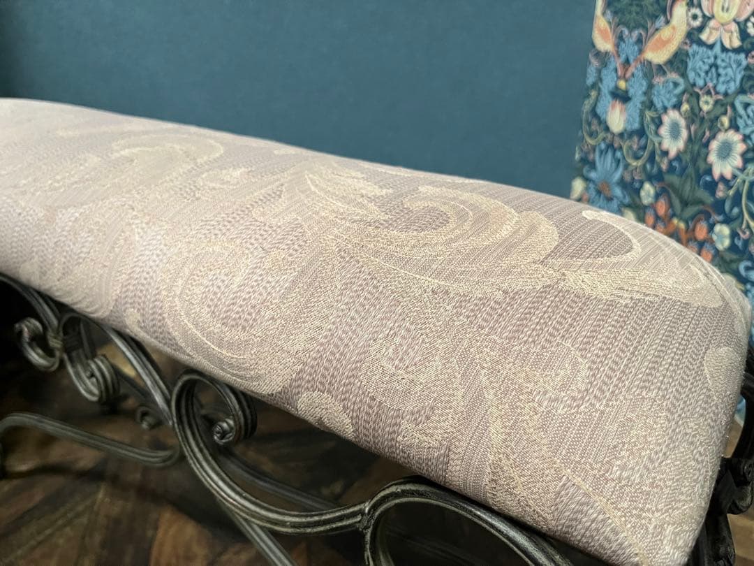 ロング スツール ベンチ 椅子 アイアン 猫脚 インテリア アンティーク