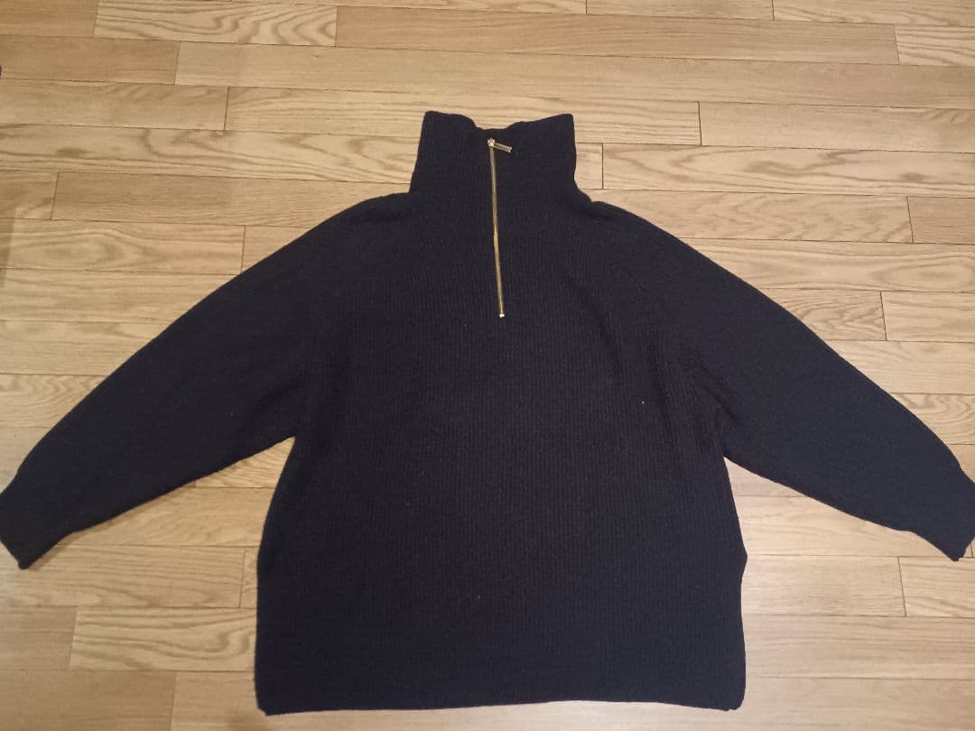 Deuxieme Classe Half Zip Sweater ブラック