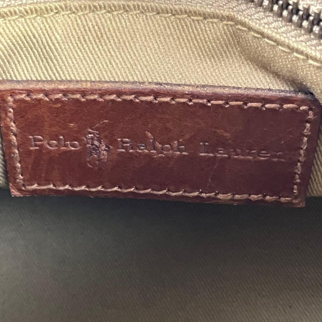 ロータス　ポロラルフローレン　ミニボストンバッグ　ロゴプレート　チェック