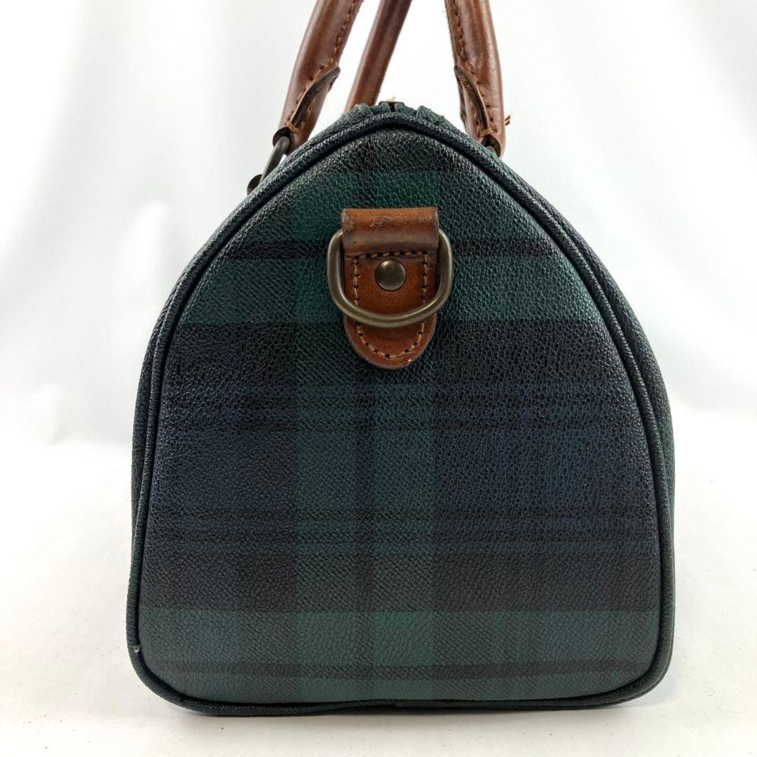 ロータス　ポロラルフローレン　ミニボストンバッグ　ロゴプレート　チェック