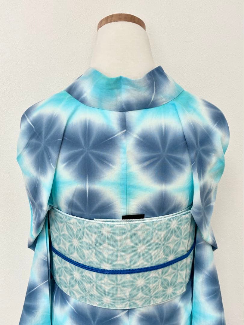 8の日セール　浴衣　雪花絞り　シャーベットカラー　裄67cm