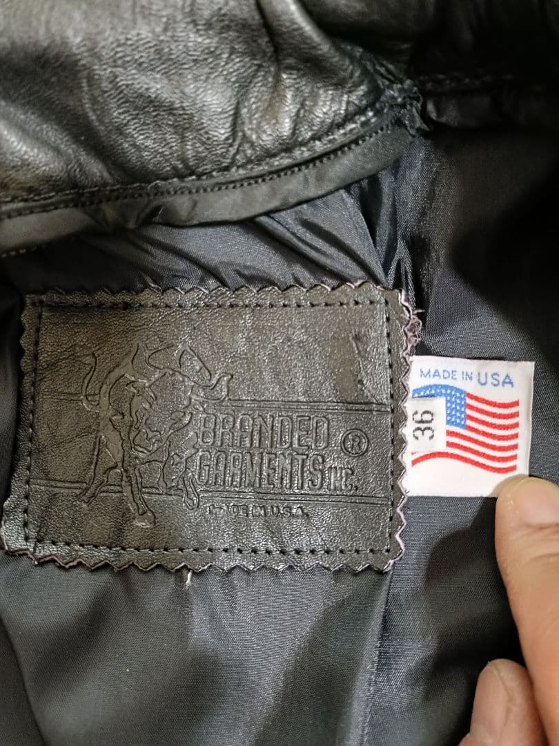 あ*ん様 USA製 Branded Garments ダブルライダース 36 イ