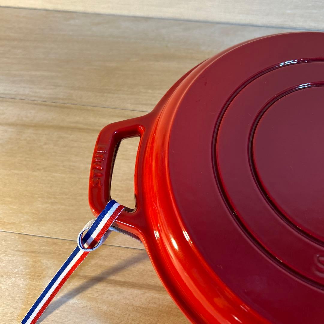 STAUB ストウブ　スキヤキ　グリルパン　26cm チェリー　鍋　両手鍋