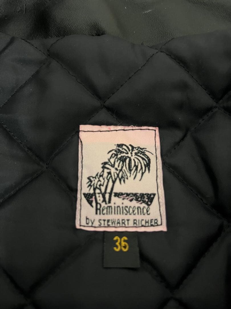 Reminiscence 黒レザーシングルライダースジャケット