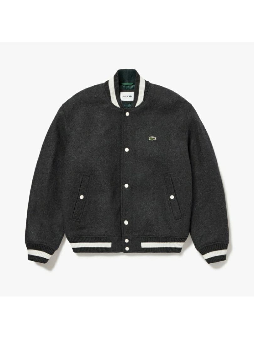 Lacoste ダークグレー スタジャン ブルゾン