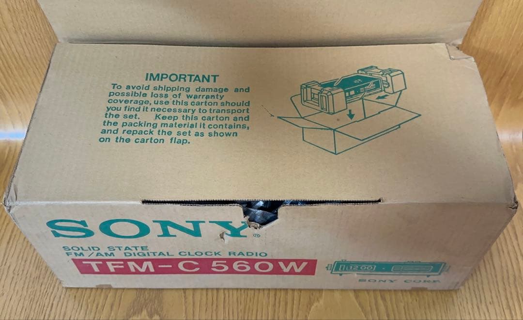 ☆希少【未使用】SONY TFM-C560W 1976年頃昭和レトロ時計ラジオ