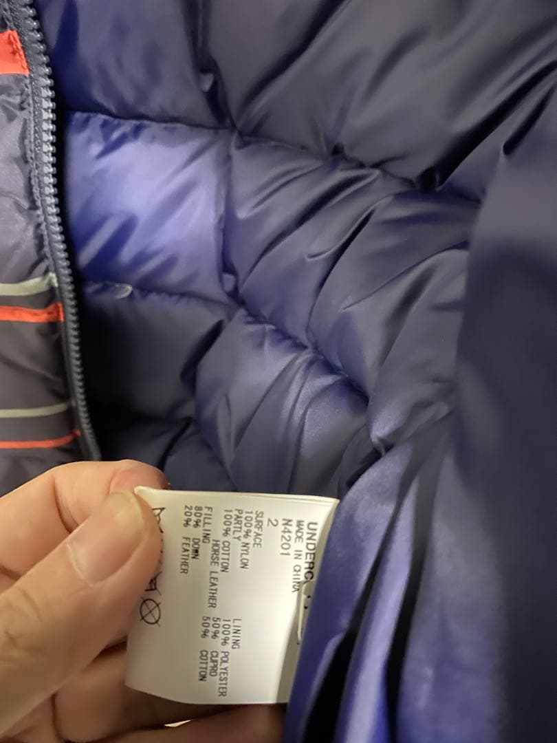 UNDERCOVERISM ネイビー ストライプ ダウンジャケット M