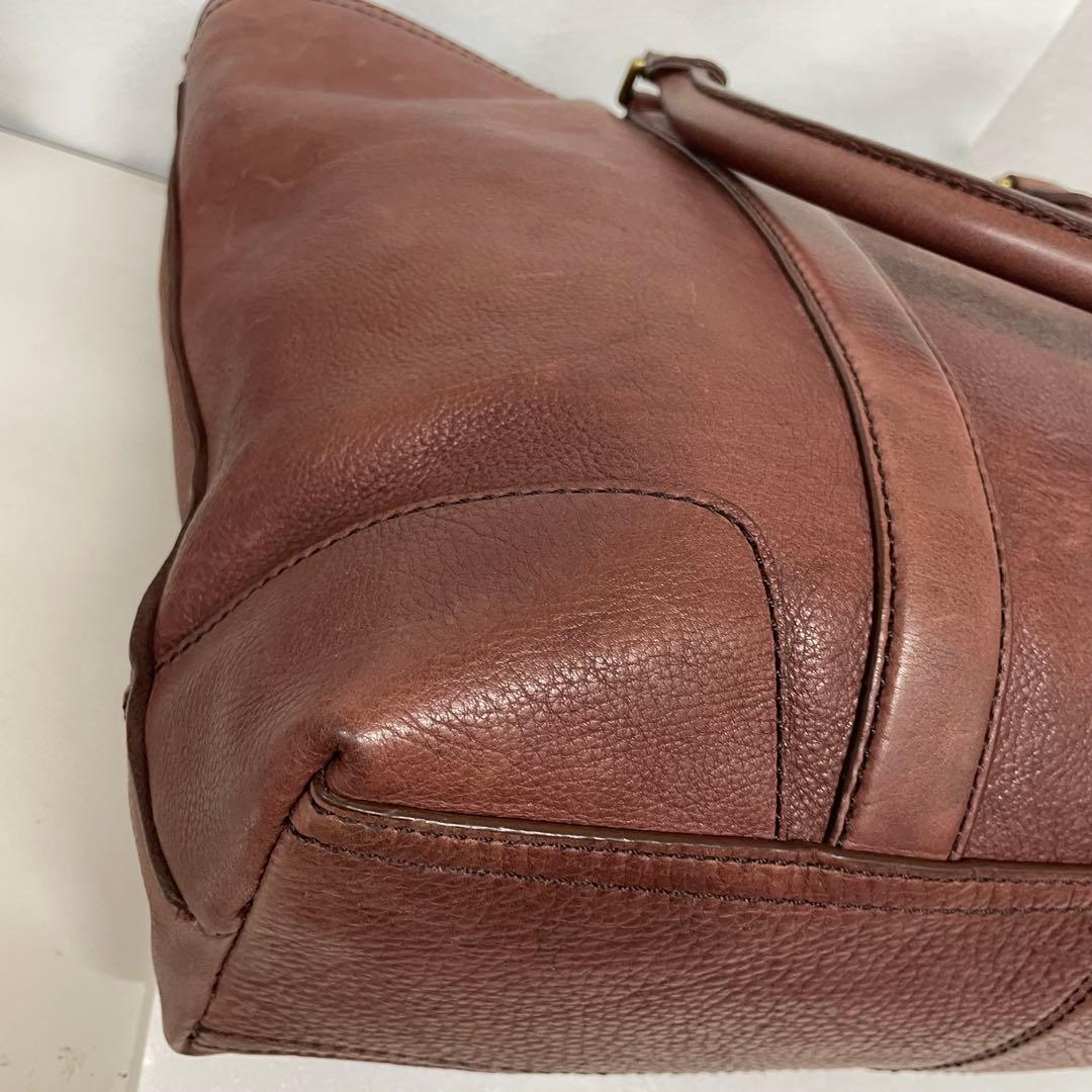 COACH コーチ トートバッグ ブリーカー チャーム付 レザー カーキ A4