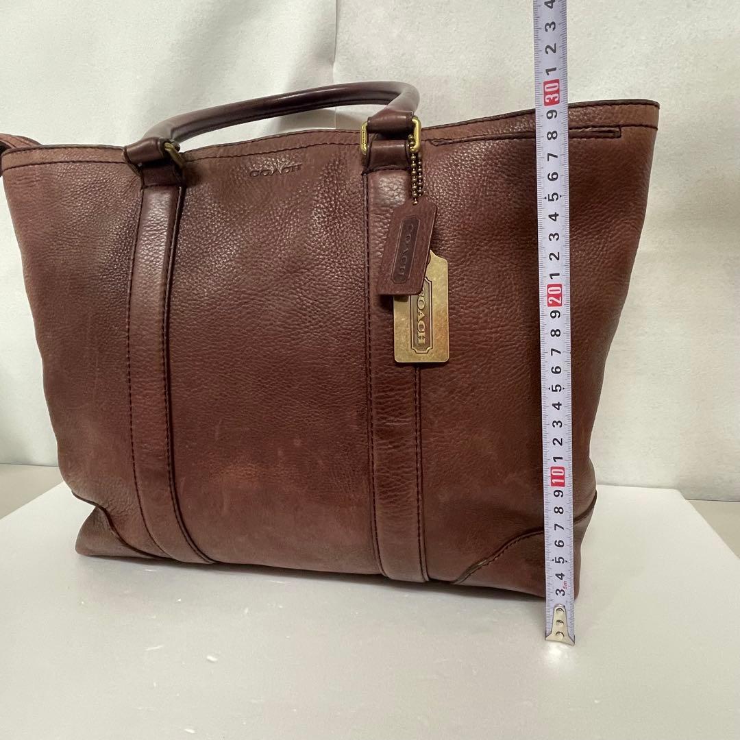 COACH コーチ トートバッグ ブリーカー チャーム付 レザー カーキ A4
