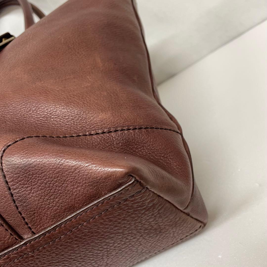 COACH コーチ トートバッグ ブリーカー チャーム付 レザー カーキ A4