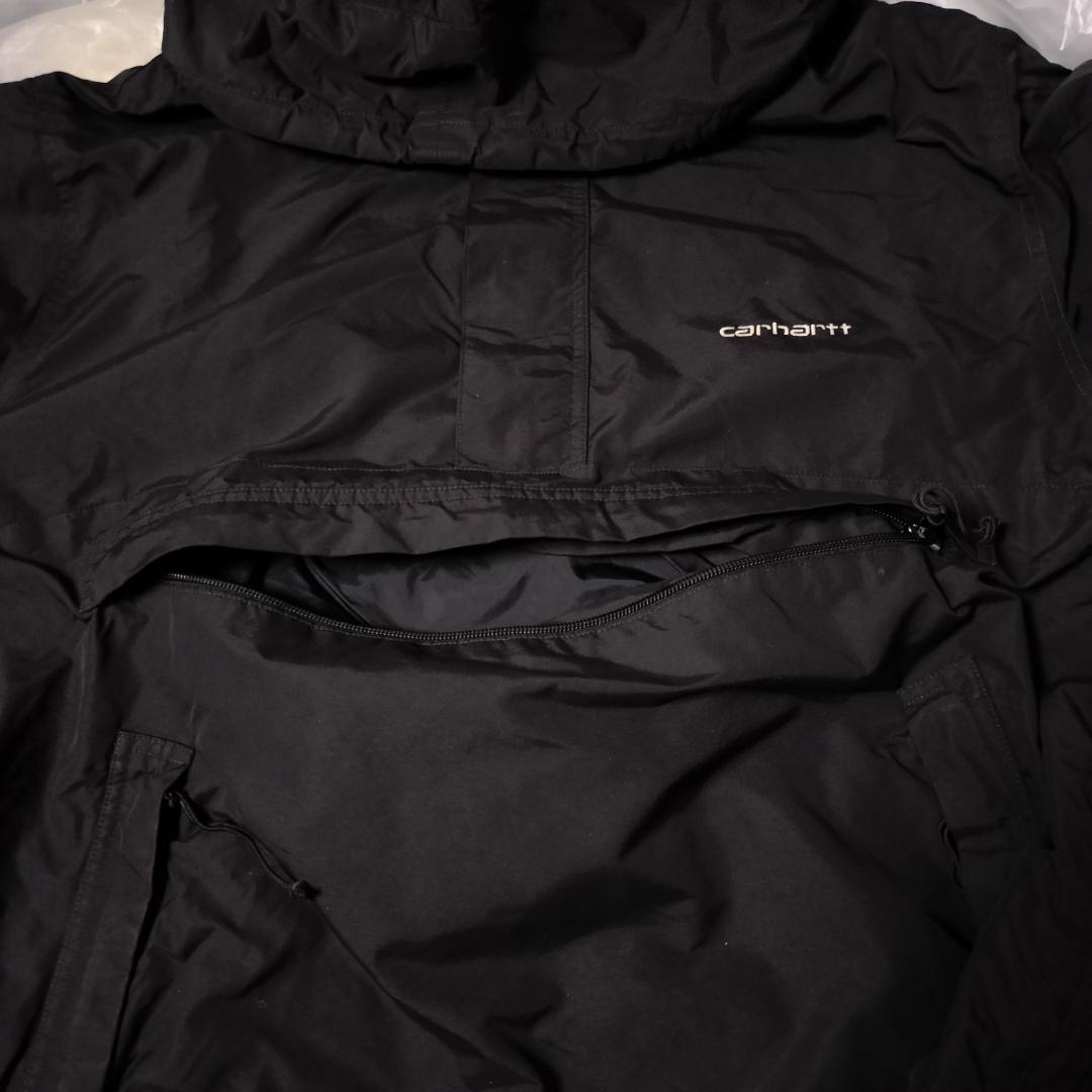00s Carhartt WIP ニンバス プルオーバー M 黒 裏フリース
