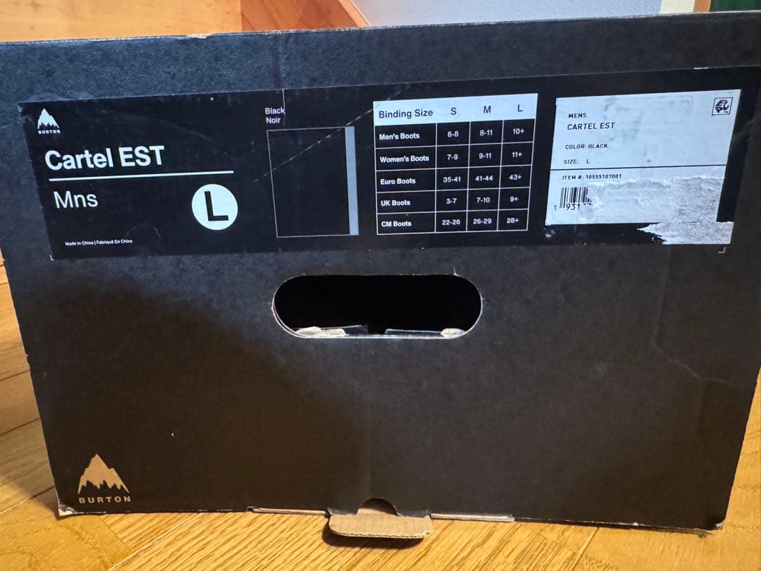 【新品未使用】Burton Cartel EST Lサイズ 2023-24年