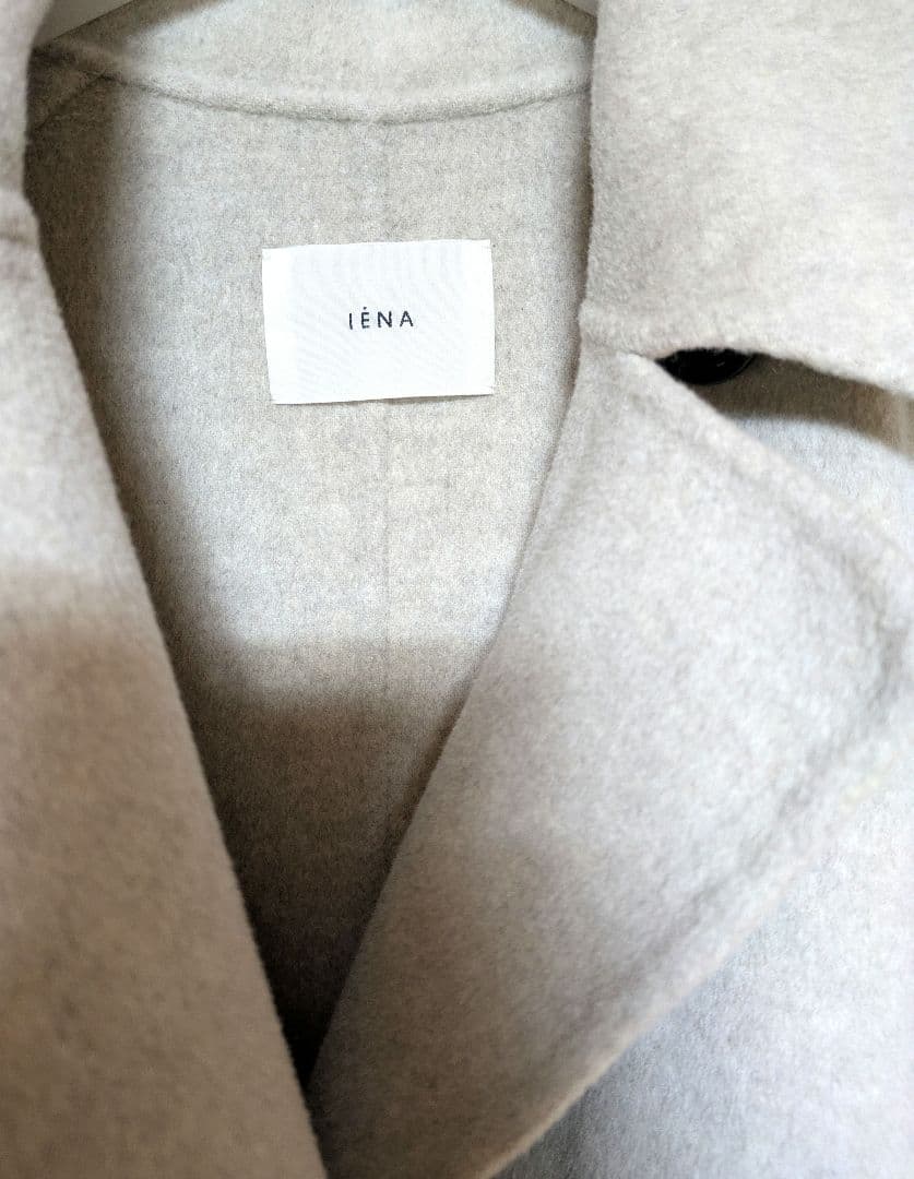 IENA　スーパー160ダブルフェイスオーバーコート　ナチュラル　38