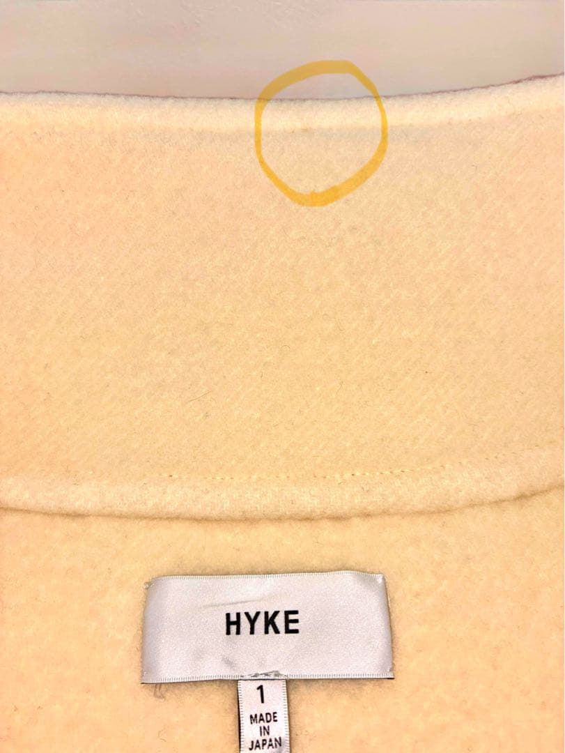 HYKE ダッフルコート　クリーム色