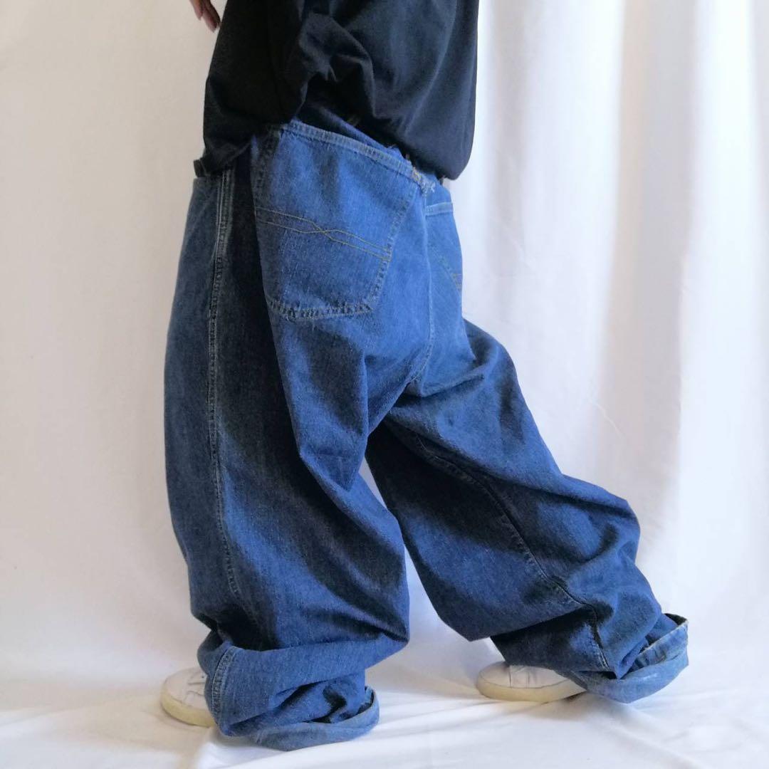 【激レア】ショーンジョン 刺繍 バギー デニム W40 極太 90s Y2K