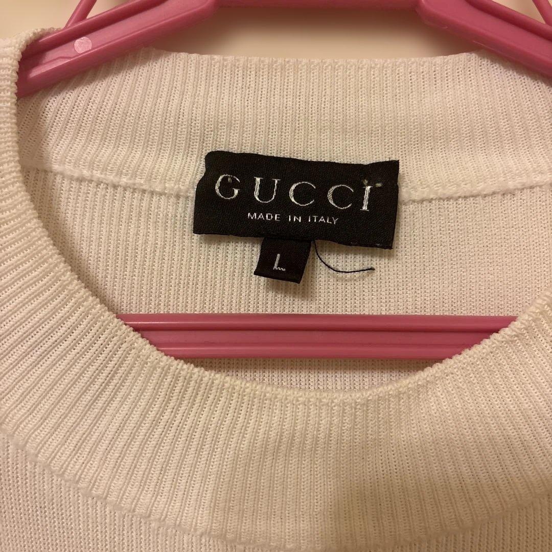 GUCCI ホワイト 半袖ニット L