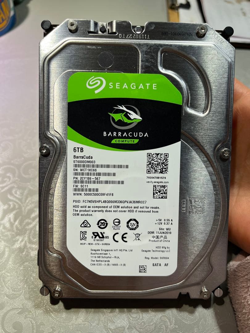 外付けハードディスク・ドライブ Seagate BARRACUDA ST6000DM003 SATA HDD