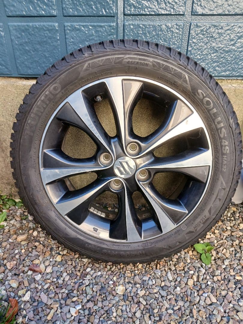 オールシーズ クムホソウルス4S165/60R15 スズキ純正ホイールセット
