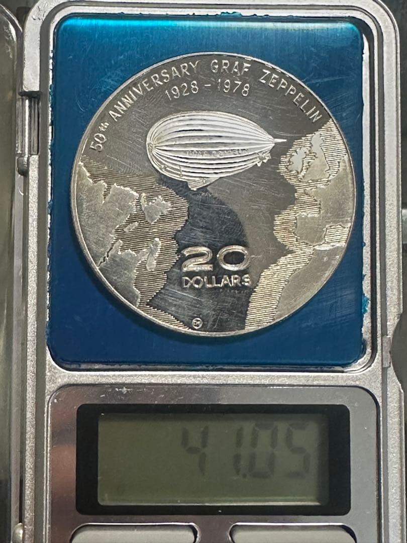 h*4様 【1000円から‼️】　ドミニカ共和国 1978年 20ドル 銀貨