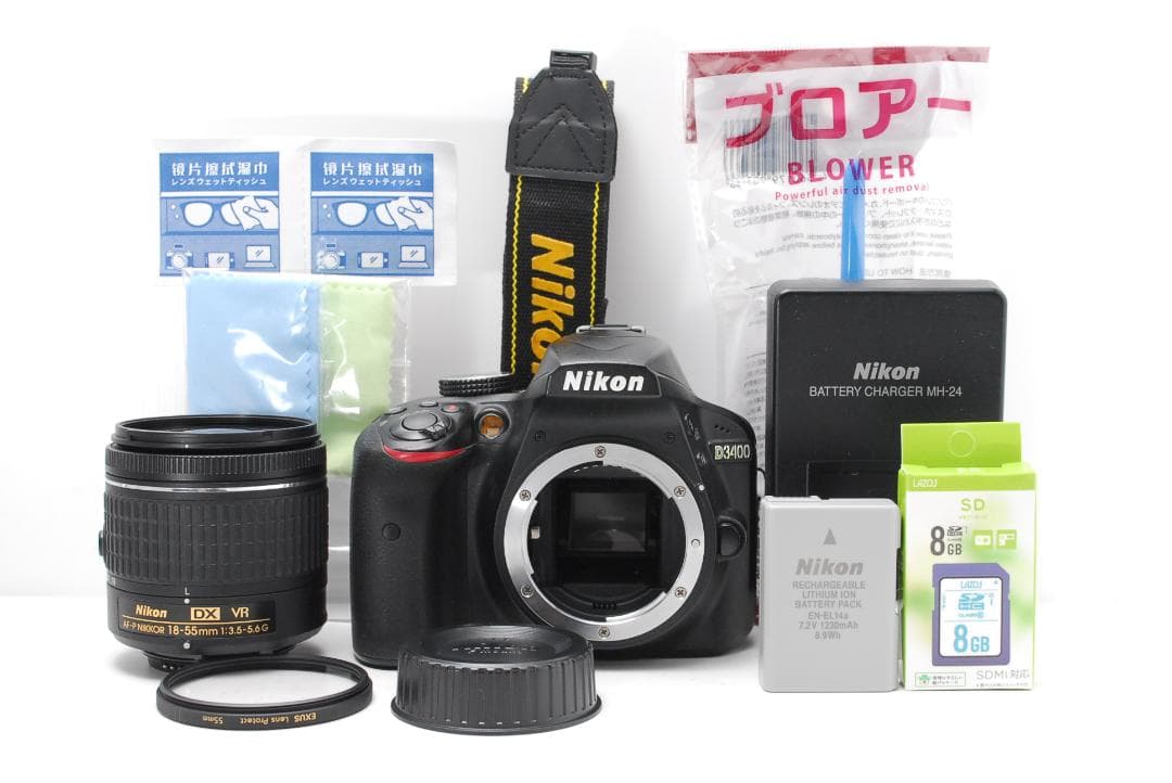 高画質・高性能人気モデル　Nikon D3400　スマホ転送　高速AFレンズ