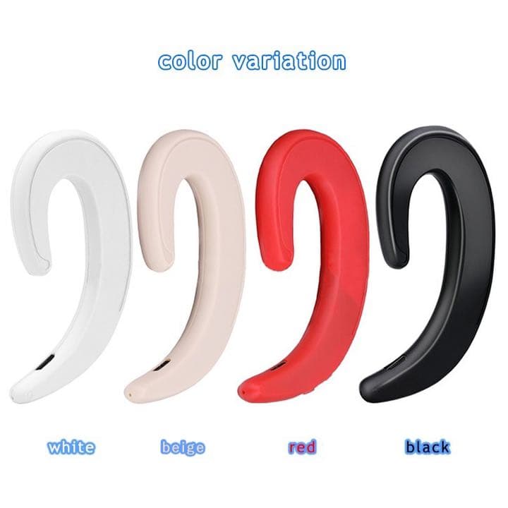 ワイヤレスイヤホン 耳にフィット 防水 少ないボタンで通信 レッド