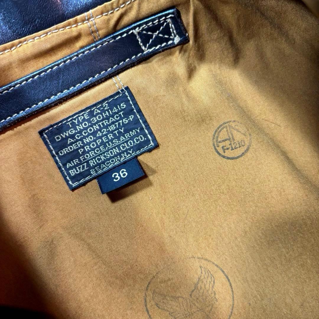 よんす❤️極美品❤️即購入OK❤️バズリクソンズ A-2 36 ❤️赤リブ❤️