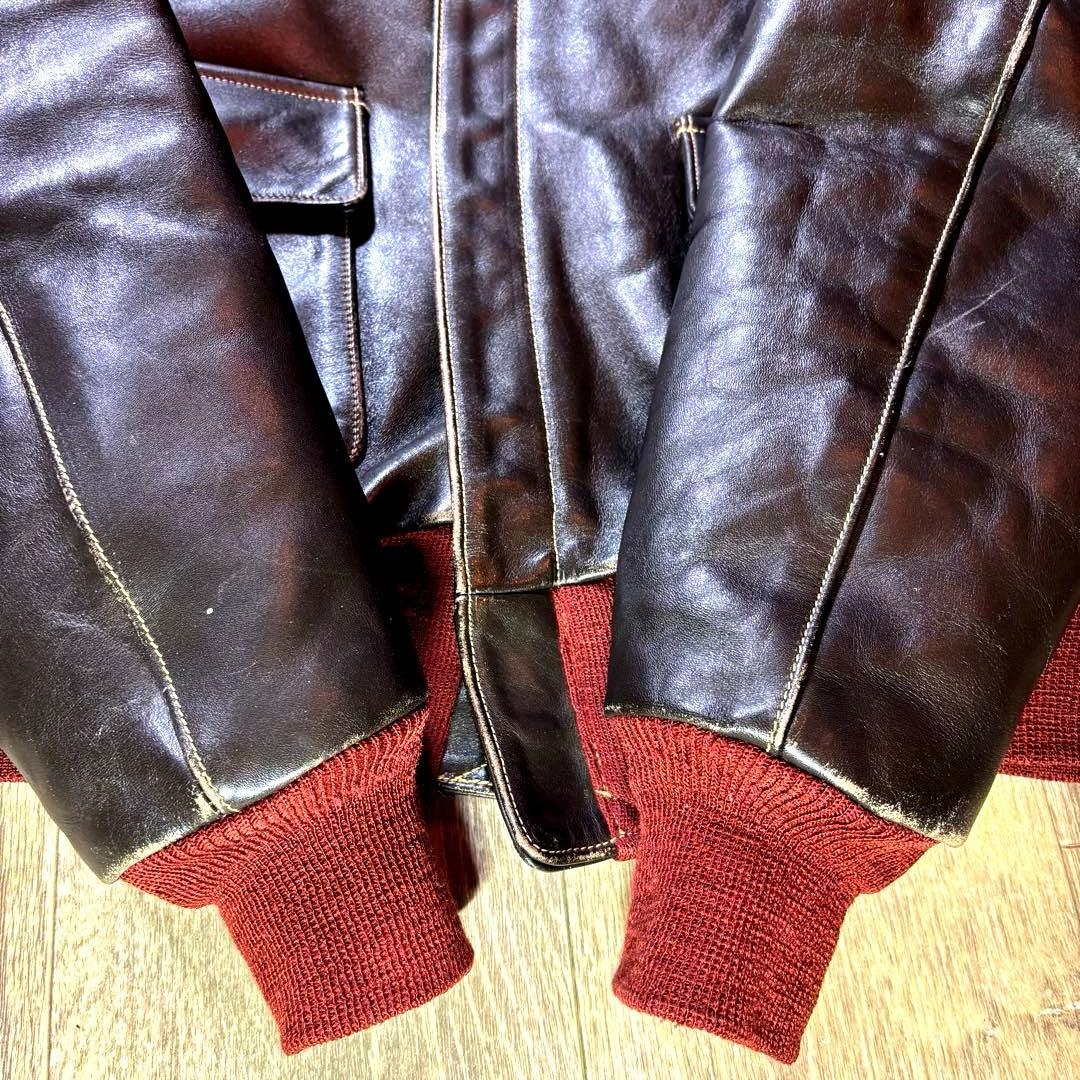 よんす❤️極美品❤️即購入OK❤️バズリクソンズ A-2 36 ❤️赤リブ❤️