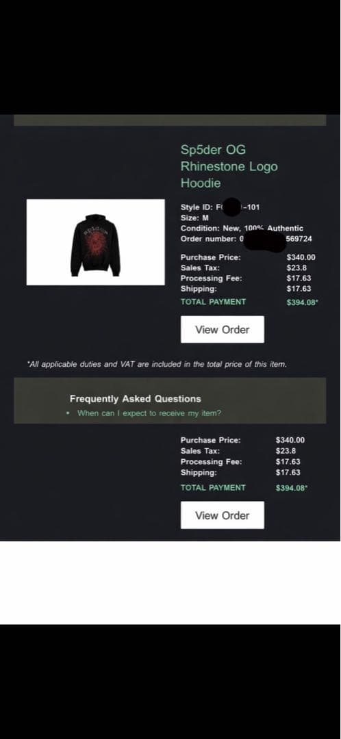 スパイダー sp5der [確実正規]