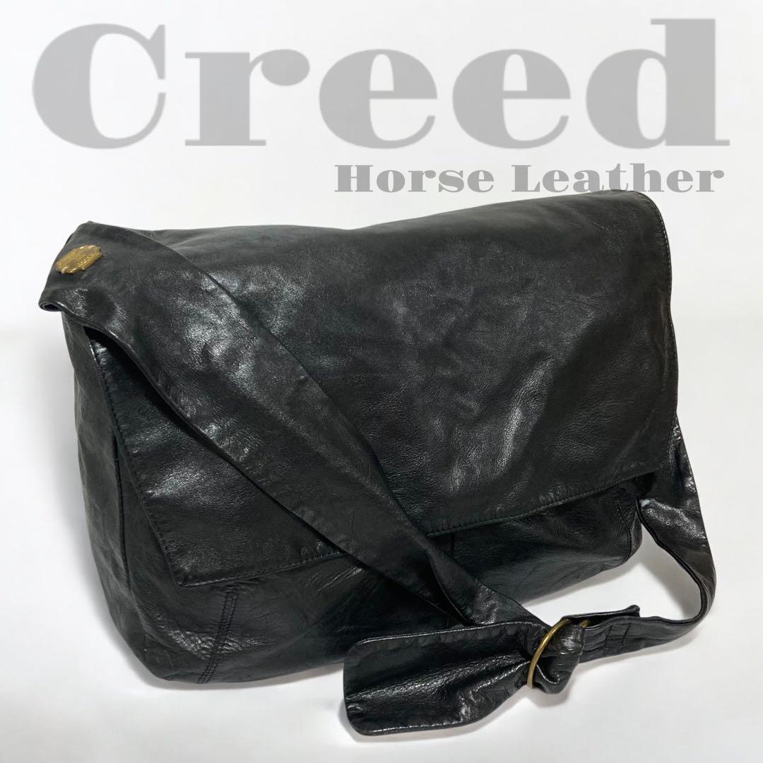Creed　メンズ　メッセンジャー　ショルダーバッグ　馬革　ビジネス　A4