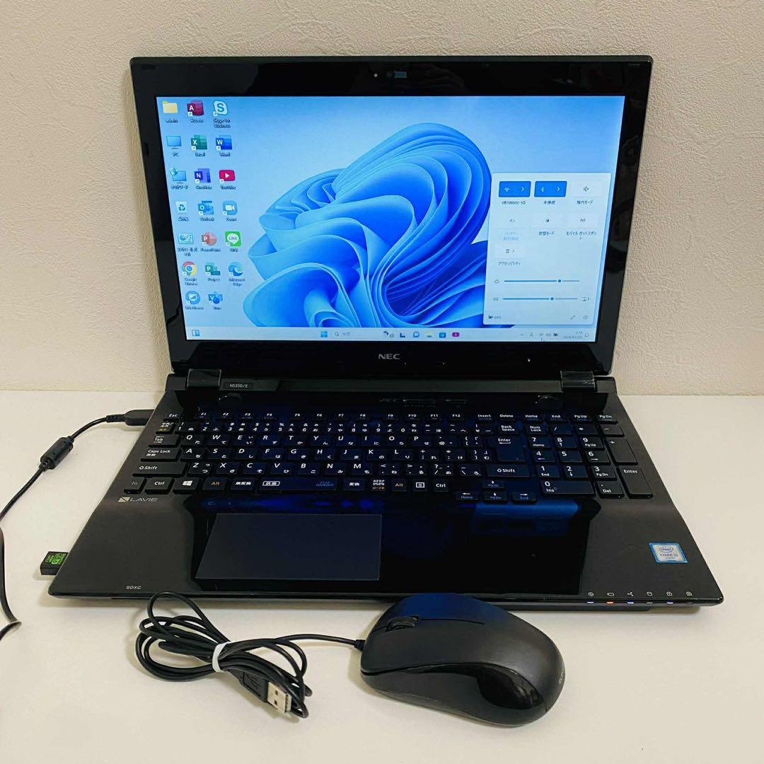 Y59 NECノートパソコン WEBカメラSSDサクサク動く Windows11