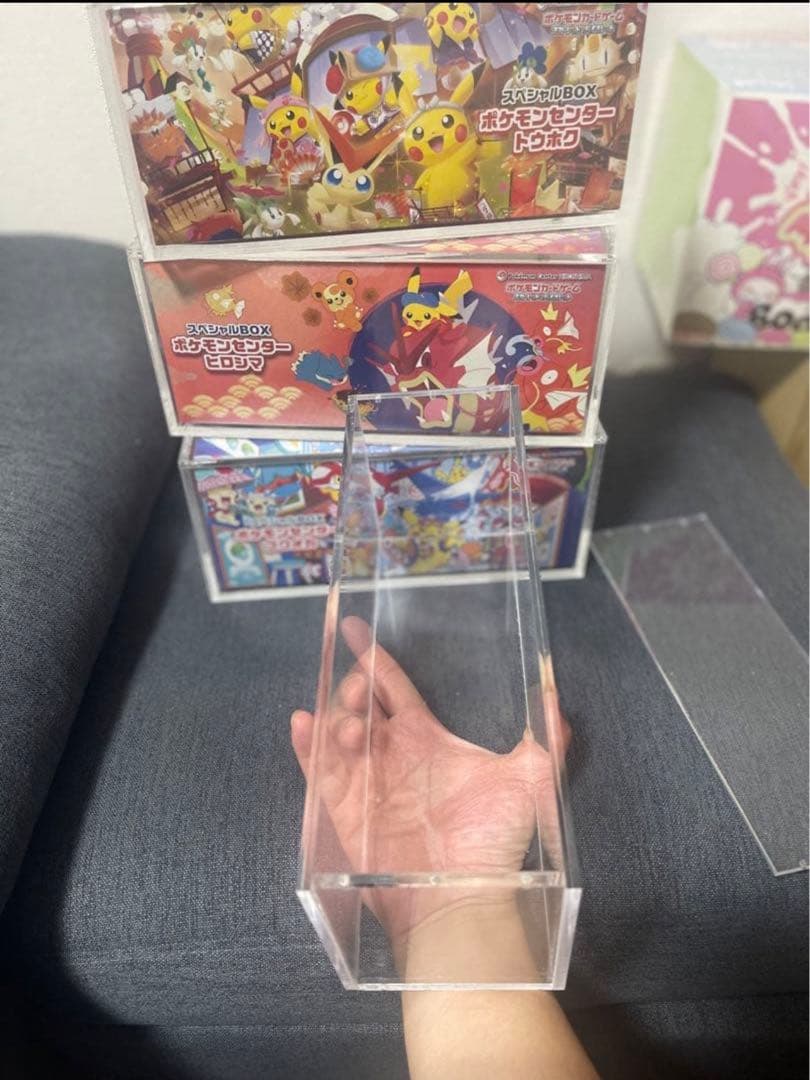 ポケモンカードBOX用 アクリル保護ケース トウホク ヒロシマ フクオカ X3