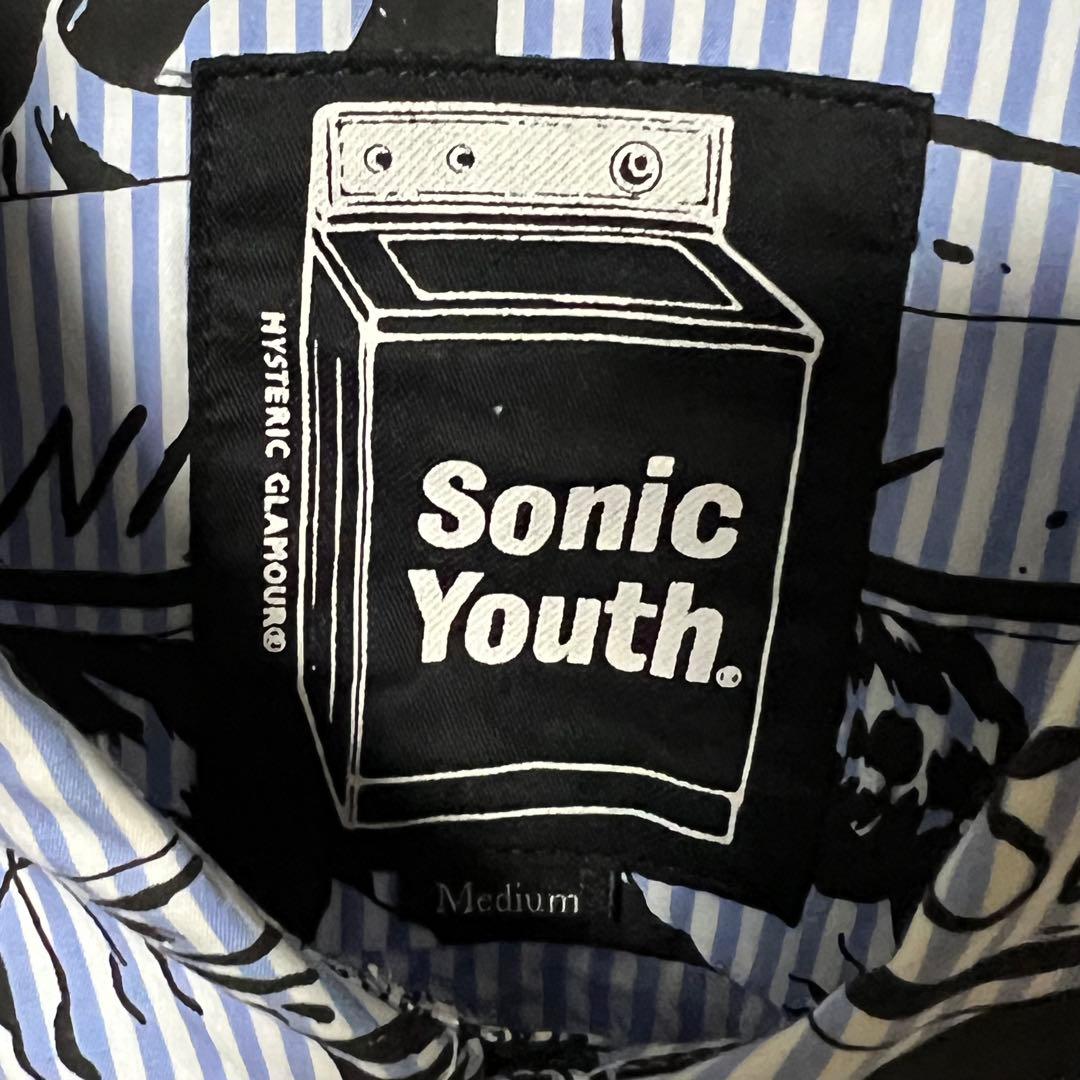 SONIC YOUTH/GOO SCRATCH柄 レギュラーカラーシャツ