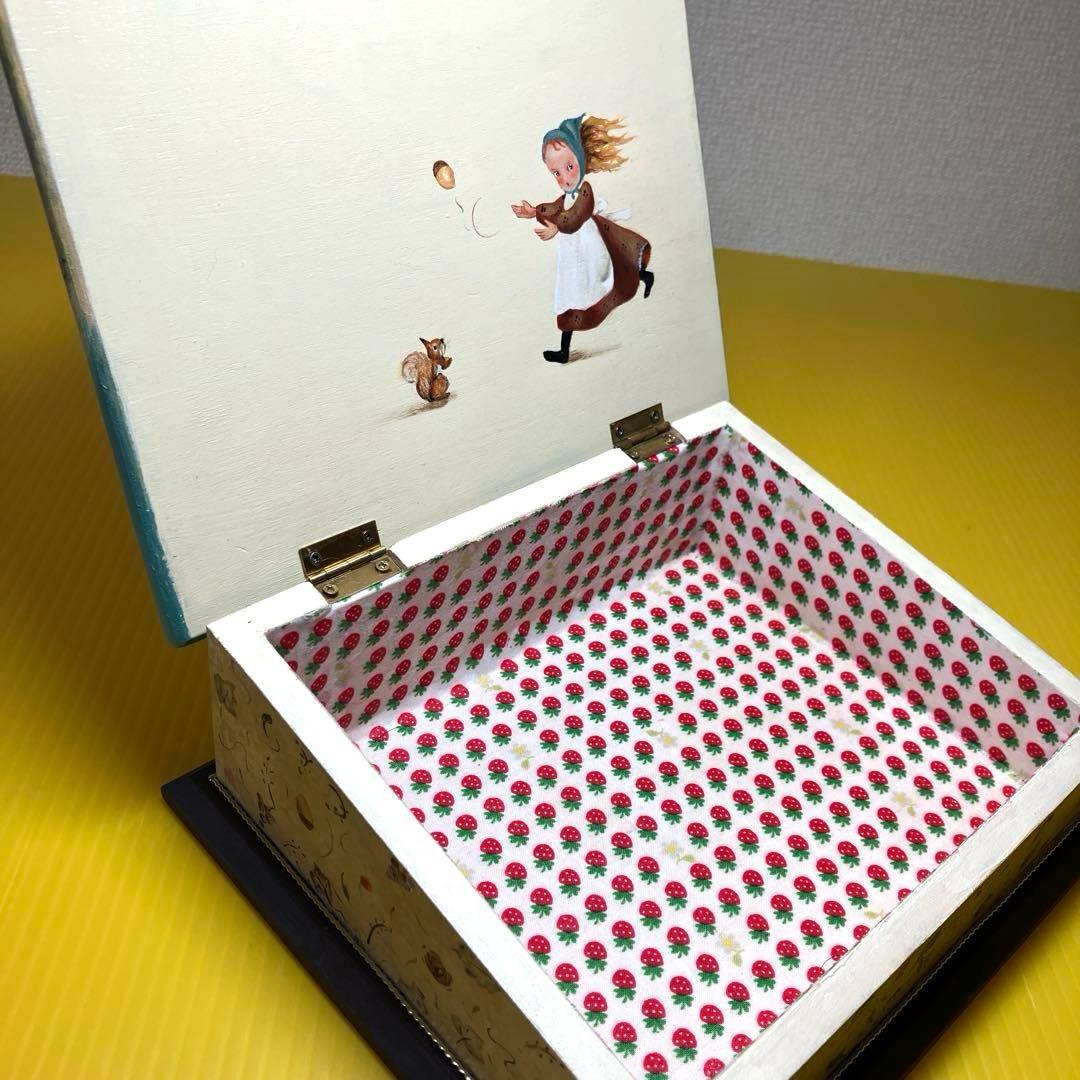 トールペイント作品　スリーベアーズのボックス　テディベア親子