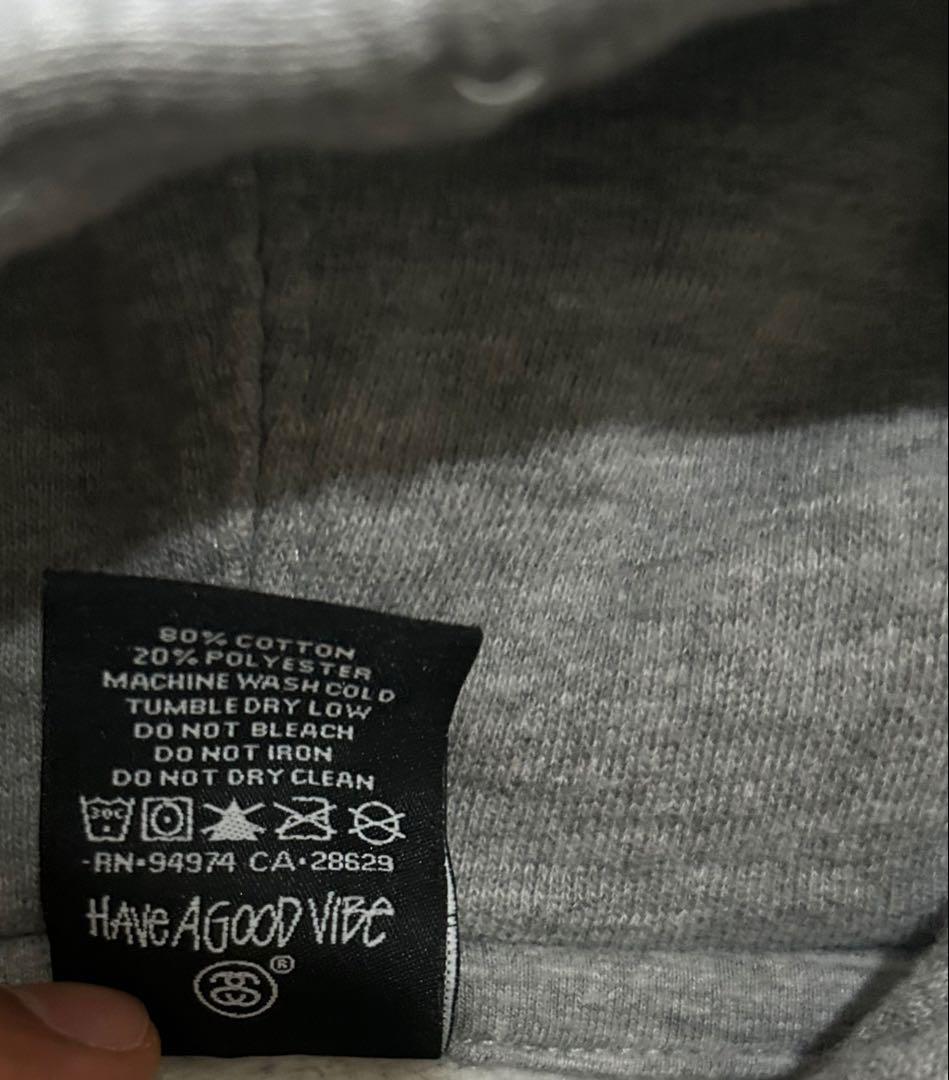 [希少] old Stüssy パーカー 90s vintage グレー