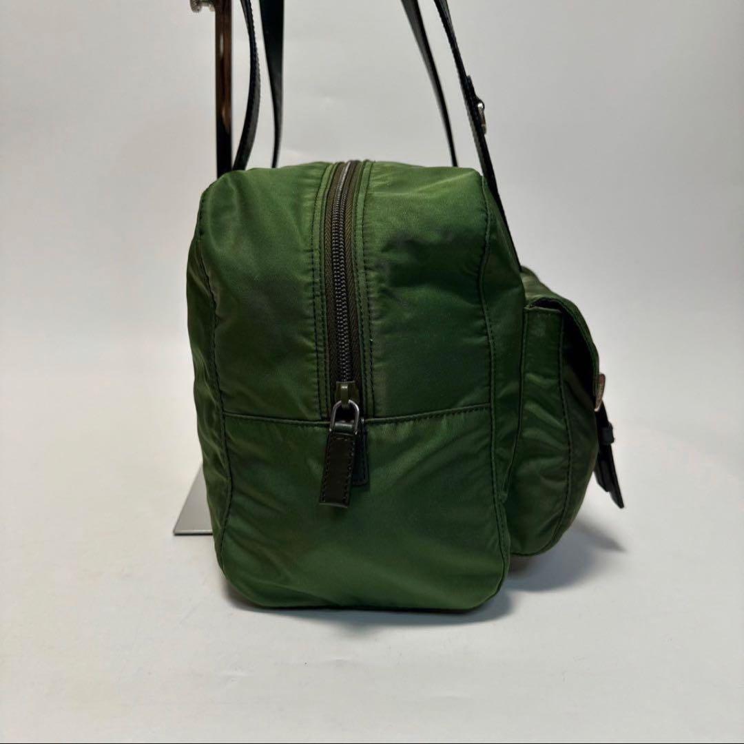 お*ょ様 【美品】プラダ　三角ロゴ　ナイロン　レザー　トートバッグ　ワンショルダ