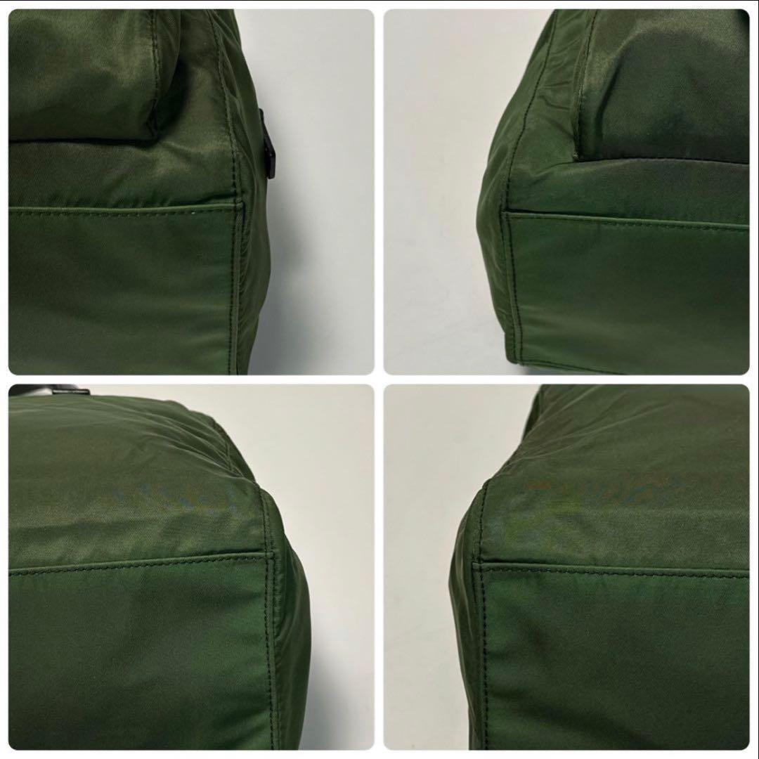 お*ょ様 【美品】プラダ　三角ロゴ　ナイロン　レザー　トートバッグ　ワンショルダ