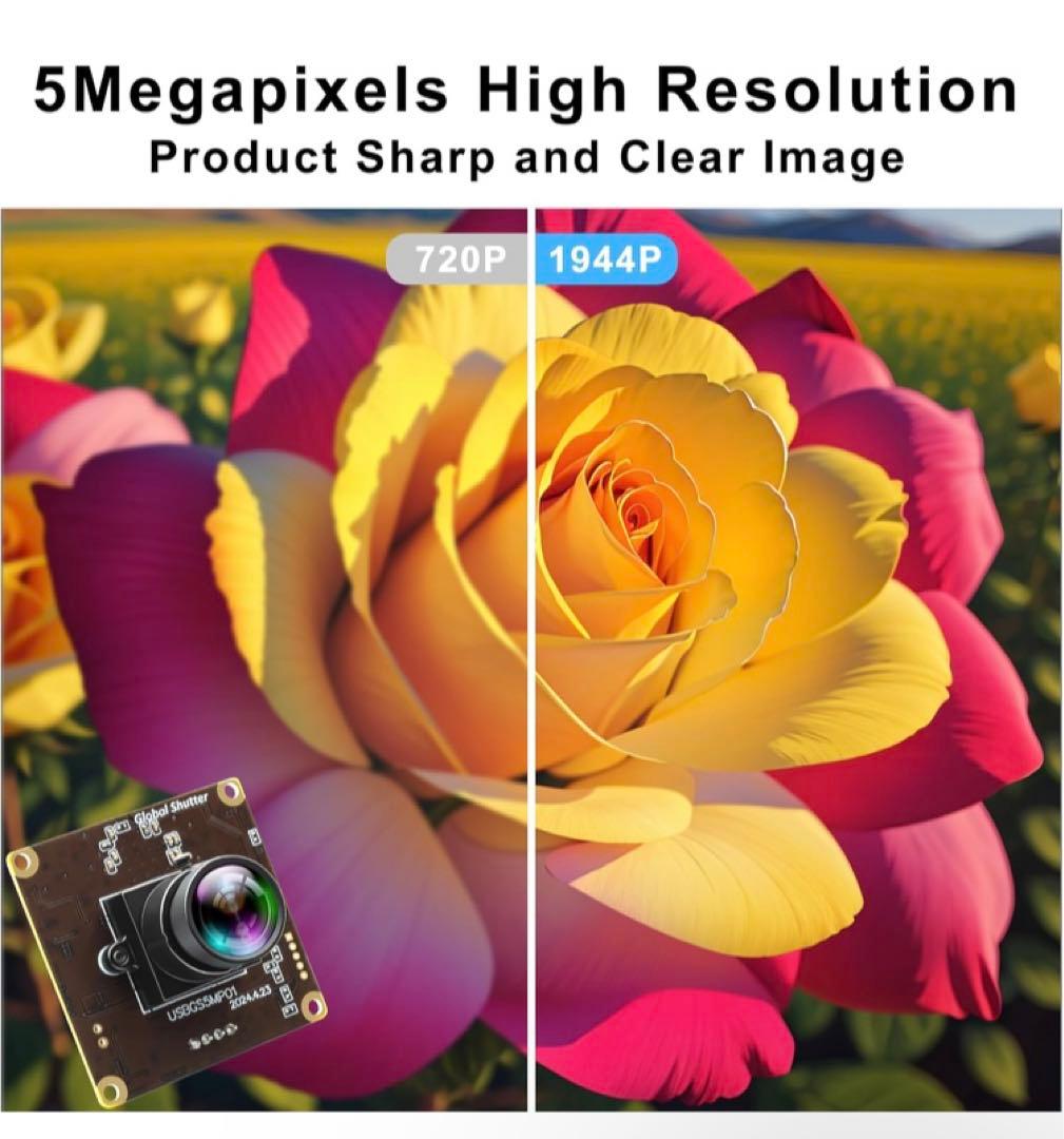 ELP USB カメラ グローバルシャッター 50fps 高速 USB 広角