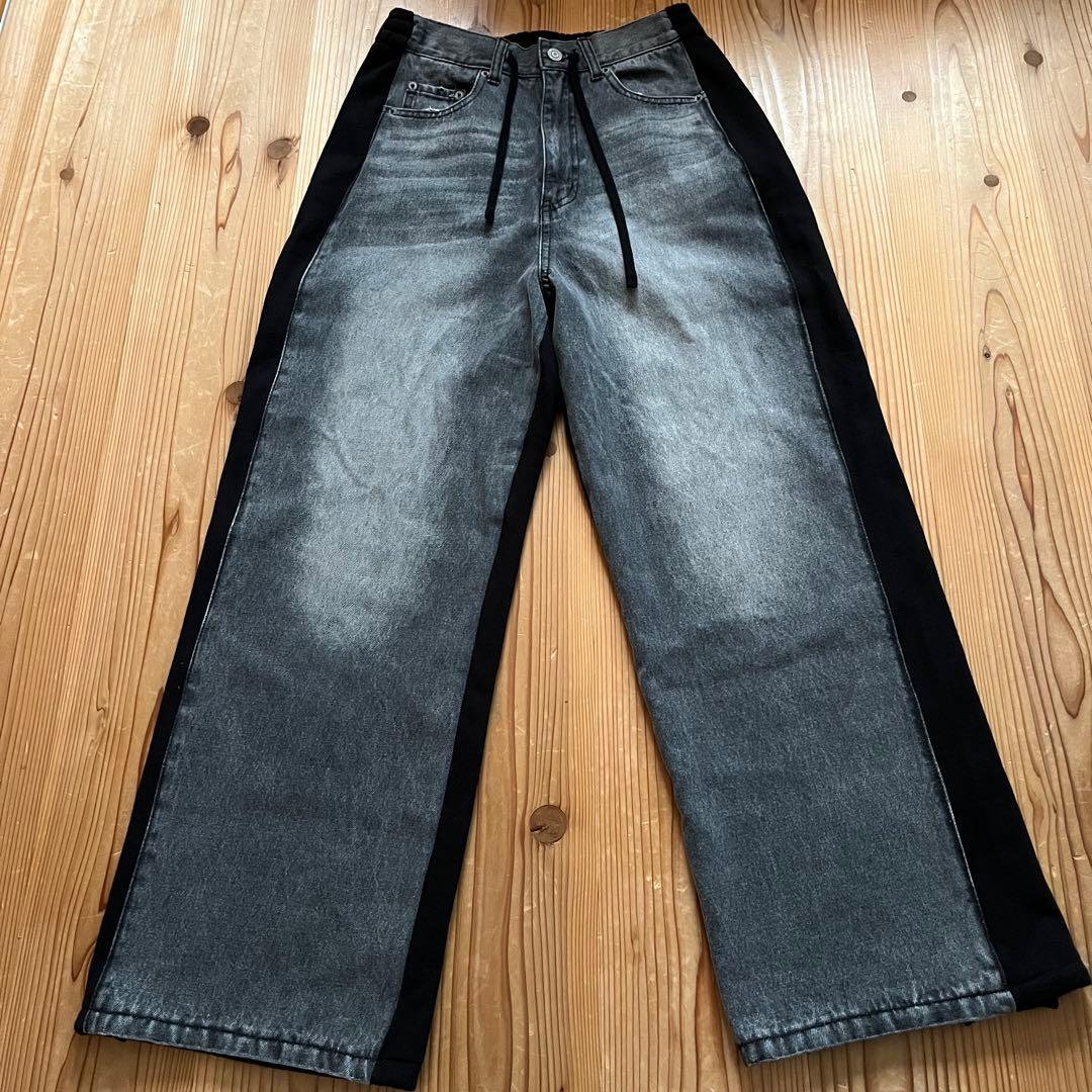 美品✴︎JEANASIS スウェットドッキングデニム ジーナシス 黒 FREE