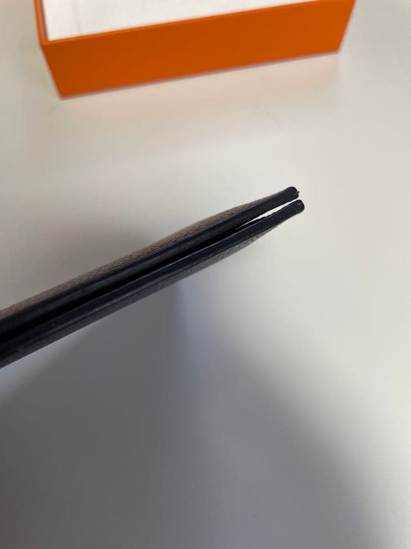 【Y刻印】 エルメス ポーカーGM マネークリップ ネイビー ビジネス カード