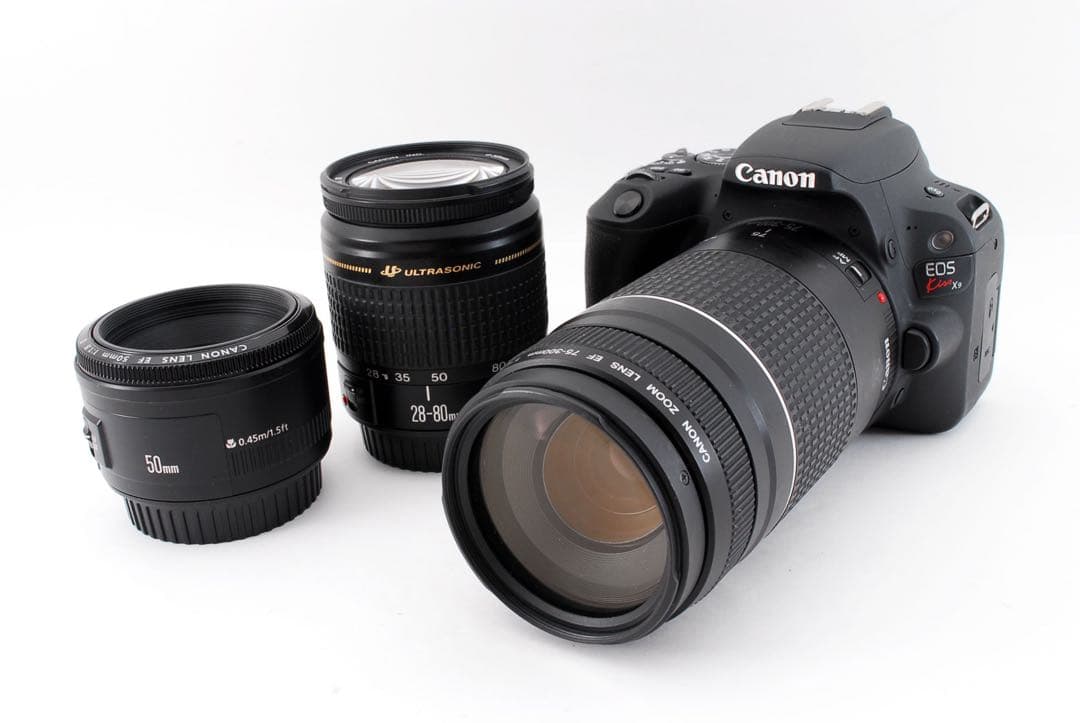 キャノン☆美品☆canon kiss x9標準&望遠&単焦点トリプルレンズセット