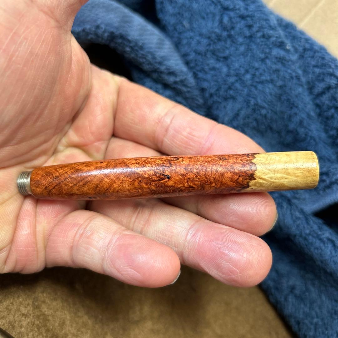 スプリームスタイル　オリジナル　ボールペン 本花梨瘤紅白