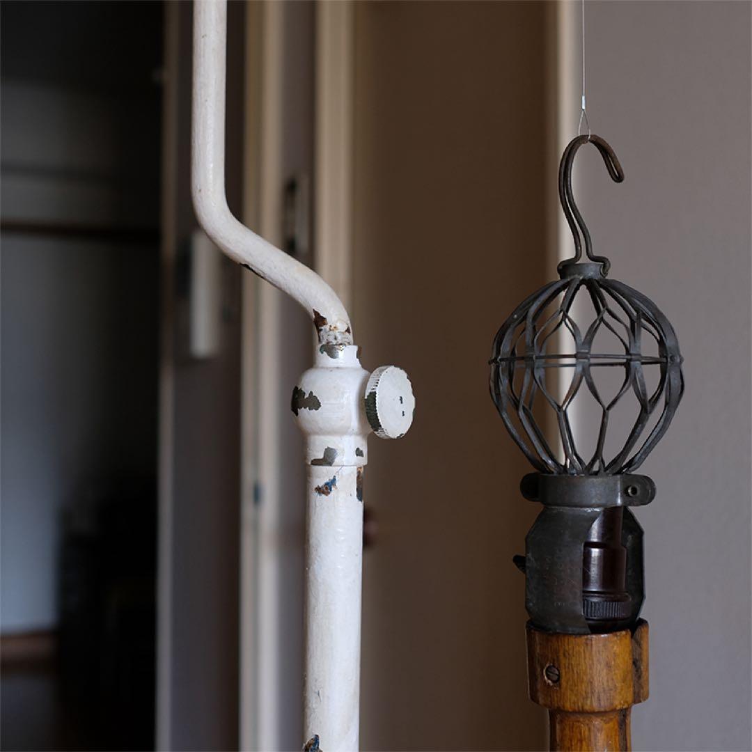 昭和初期 鉄製点滴スタンド 時代物　店舗什器