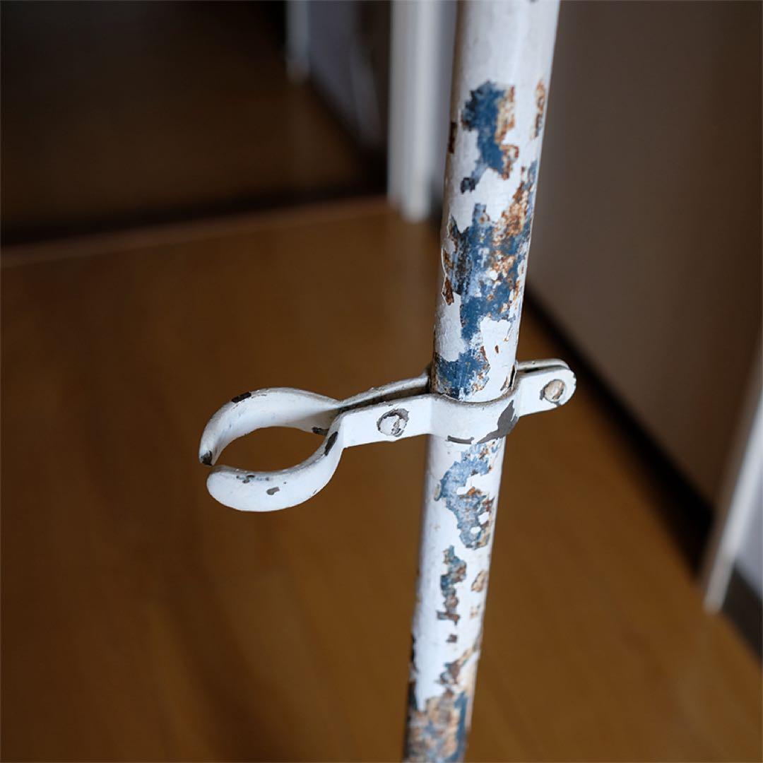 昭和初期 鉄製点滴スタンド 時代物　店舗什器