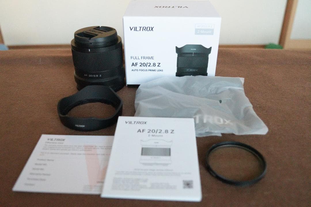 超美品 VILTROX AF 20mm F2.8 Z ニコンZ用 フィルター付
